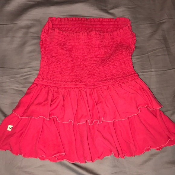 Hollister strapless magenta layered top - Picture 2 of 3